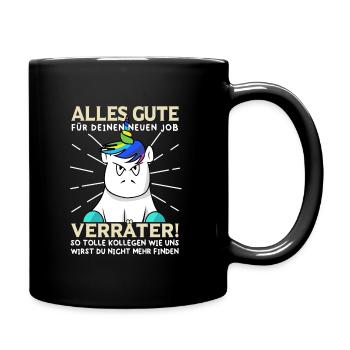 Jobwechsel Kollegen Abschied Arbeitskollegen - Tasse einfarbig - Schwarz - Rechts