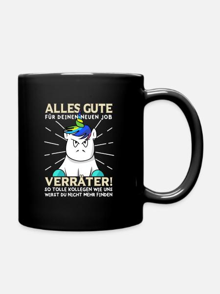 Jobwechsel Kollegen Abschied Arbeitskollegen - Tasse einfarbig - Schwarz