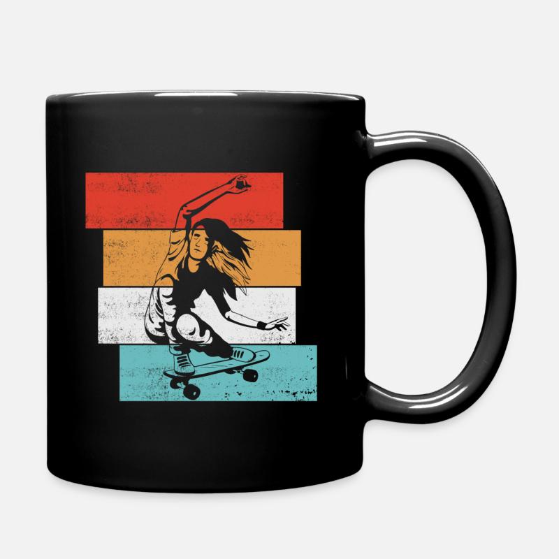 Patineuse motif pour les filles adolescentes skateboard - Mug uni - noir