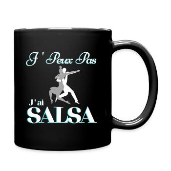 je peux pas j'ai salsa - Mug uni - noir - Droite