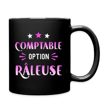 Comptable option râleuse cadeau humour femme - Mug uni - noir - Droite