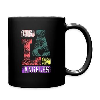 Palm Trees of Los Angeles - Full Colour Mug - black - Right