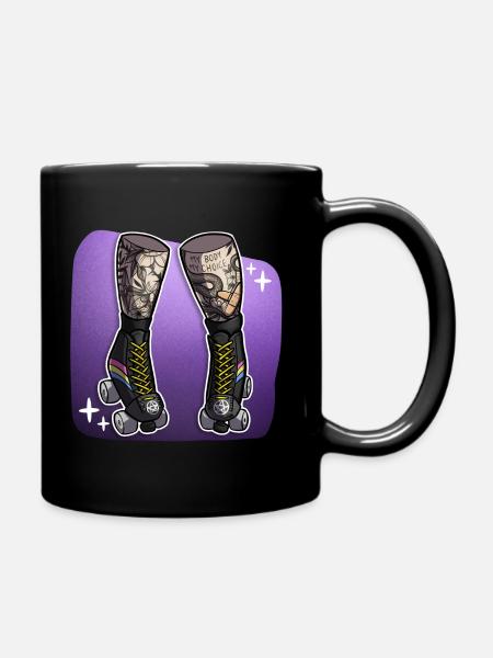 Rollschuhläufer - Tasse einfarbig - Schwarz