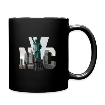 New York City - Statue von Liberty - Tasse einfarbig - Schwarz - Rechts