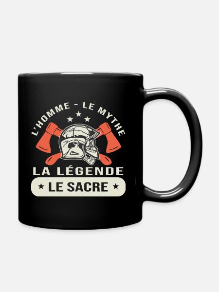 sacre vieux sapeur pompier humour pompier - Mug uni - noir