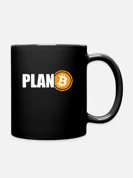 Bitcoin Plan B Kryptowährung Blockchain Geschenk - Tasse einfarbig - Schwarz