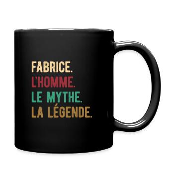 FABRICE L'HOMME LE MYTHE LA LÉGENDE - Mug uni - noir - Droite