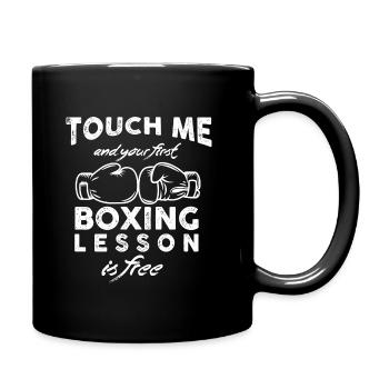 Don´t touch - Tasse einfarbig - Schwarz - Rechts