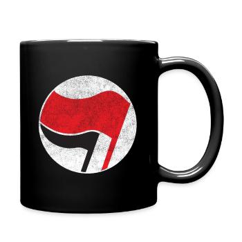 antifaschistische flagge der antifa - Tasse einfarbig - Schwarz - Rechts