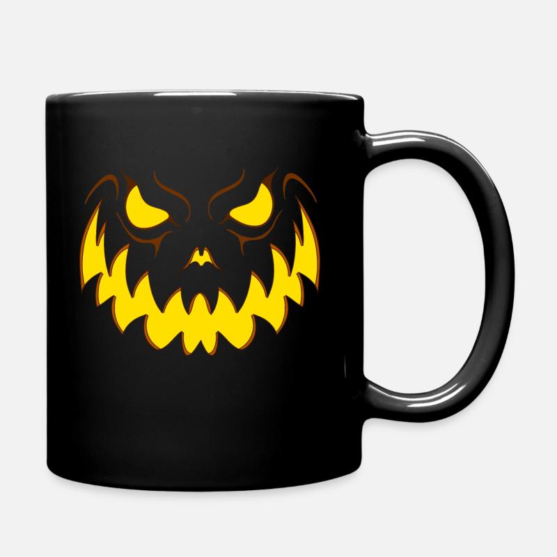 Halloween Kürbis - Tasse einfarbig - Schwarz