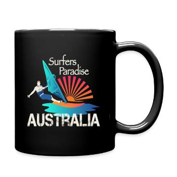 Surfers Paradise Surfer - Tasse einfarbig - Schwarz - Rechts