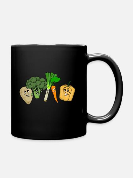 Légumes heureux - Mug uni - noir