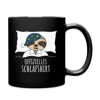 Offizielles Schlafshirt - Tasse einfarbig - Schwarz - Rechts