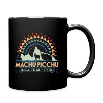 Machu Picchu Inca - Full Colour Mug - black - Right
