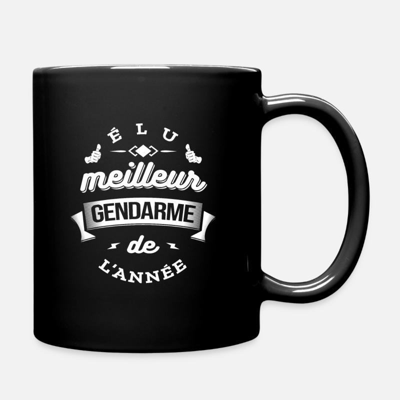 ÉLU MEILLEUR GENDARME DE L'ANNÉE - Mug uni - noir