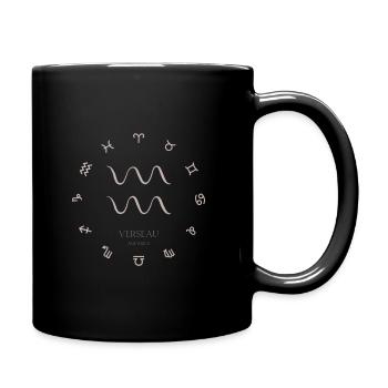 Signe astrologique Verseau - Mug uni - noir - Droite