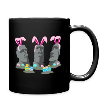 Moai Easter - Full Colour Mug - black - Right