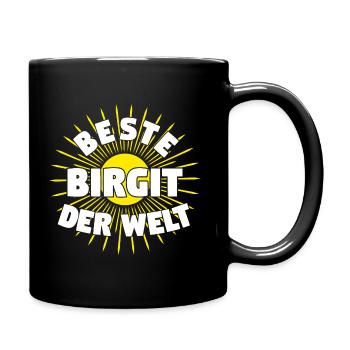 Birgit - Beste Birgit der Welt - Tasse einfarbig - Schwarz - Rechts