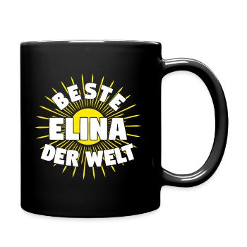 Elina - Beste Elina der Welt - Tasse einfarbig - Schwarz - Rechts