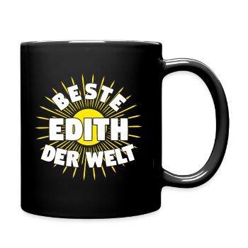 Edith - Beste Edith der Welt - Tasse einfarbig - Schwarz - Rechts