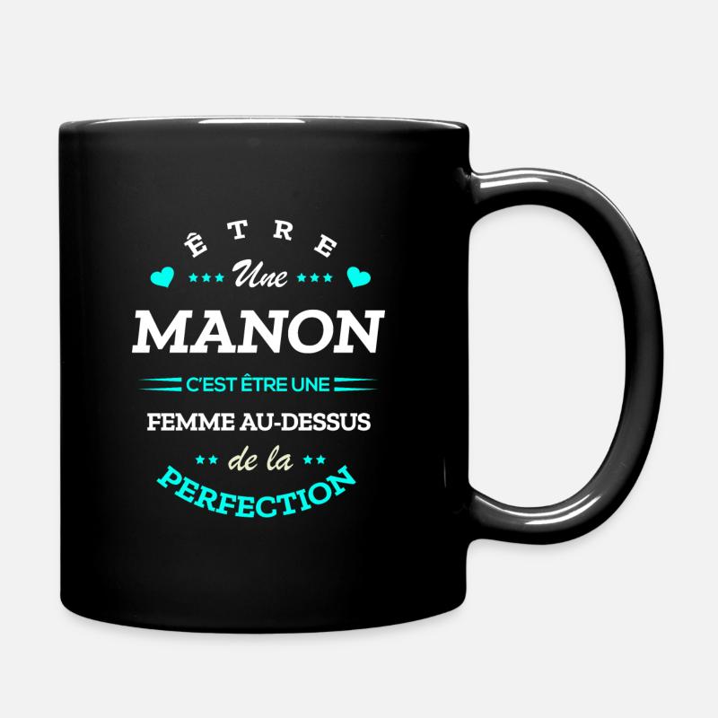 MANON PARFAITE - NOM MANON - Mug uni - noir