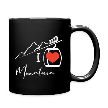 Ich liebe Mountain - Tasse einfarbig - Schwarz - Rechts