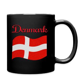 Drapeau du Danemark - Mug uni - noir - Droite