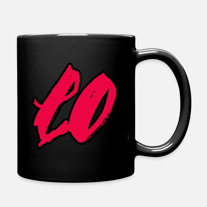 LOVE Partnershirt LO - Tasse einfarbig - Schwarz