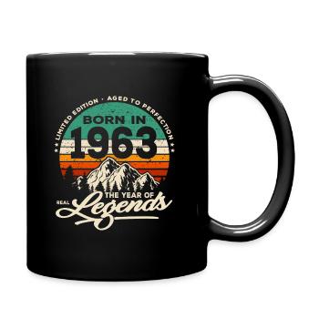 Legenden werden 1963 geboren - Tasse einfarbig - Schwarz - Rechts