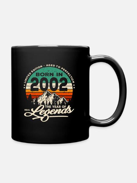 Les légendes sont nées en 2002 - Mug uni - noir