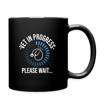 Vet In Progress Please Wait Veterinary Training - Full Colour Mug - black - Right