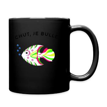 Chut je bulle... - Mug uni - noir - Droite