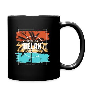 Time To Relax - Tasse einfarbig - Schwarz - Rechts