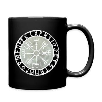 Viking Viking odin runen kompass signe - Mug uni - noir - Droite