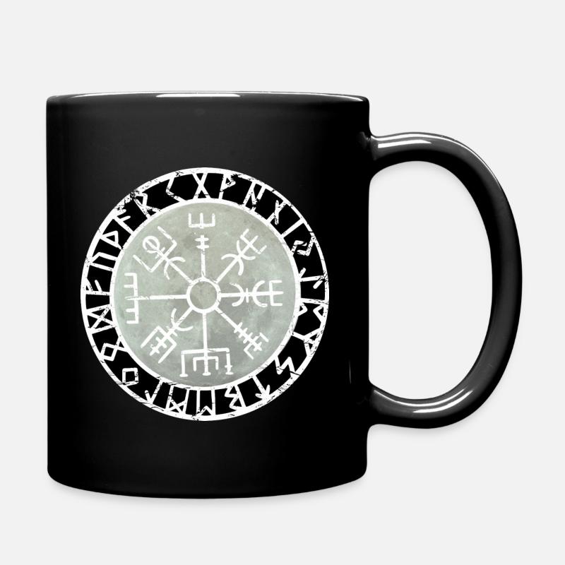 Wikinger Viking odin runen kompass zeichen - Tasse einfarbig - Schwarz