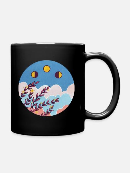 Moon Phase and Stars - Mug uni - noir