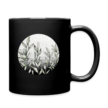 Branches d'olivier et paix - Mug uni - noir - Droite