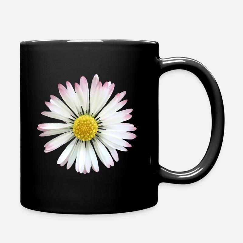 Gänseblümchen Margeriten Blume, Blüte, blumig - Tasse einfarbig - Schwarz