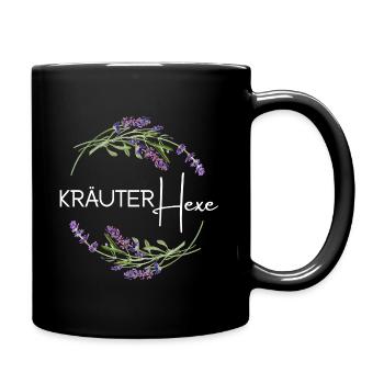 Kräuterhexe - Tasse einfarbig - Schwarz - Rechts
