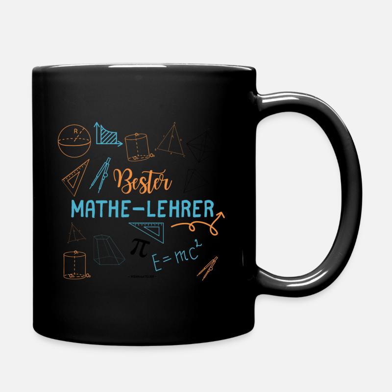 Bester Mathelehrer - Geschenk für Mathelehrer - Tasse einfarbig - Schwarz
