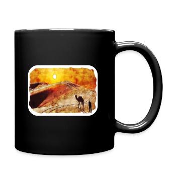 Marrakech Morrocco Watercolor Sketch Drawn Paintin - Full Colour Mug - black - Right