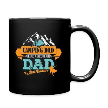 Camping Vater Papa cooler - Tasse einfarbig - Schwarz - Rechts
