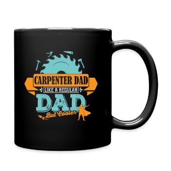 Schreiner Vater cooler Papa - Tasse einfarbig - Schwarz - Rechts
