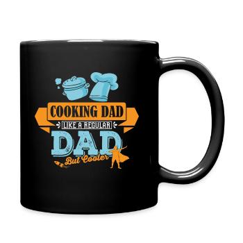 Koch Vater Papa cooler - Tasse einfarbig - Schwarz - Rechts