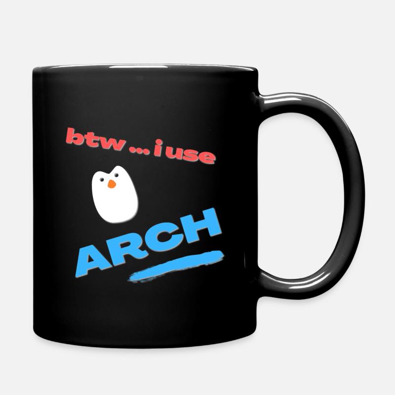 btw ... i use Arch Linux - Tasse einfarbig - Schwarz