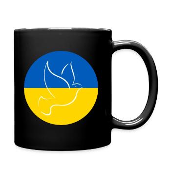 Friedenstaube Ukraine Peace - Tasse einfarbig - Schwarz - Rechts