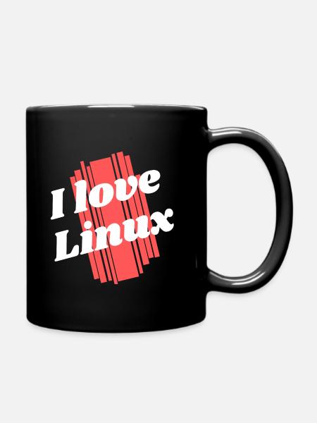 J’adore Linux - Mug uni - noir