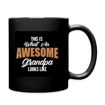 For the best Grandpa EVER! - Funny Cup for Grandpa - Full Colour Mug - black - Right