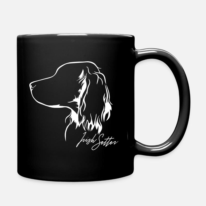 IRISH SETTER Profil Hunde Hund Wilsigns - Tasse einfarbig - Schwarz