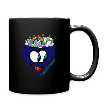 YoshiHeart - Edition 1 - Herz dunkelblau - Tasse einfarbig - Schwarz - Rechts